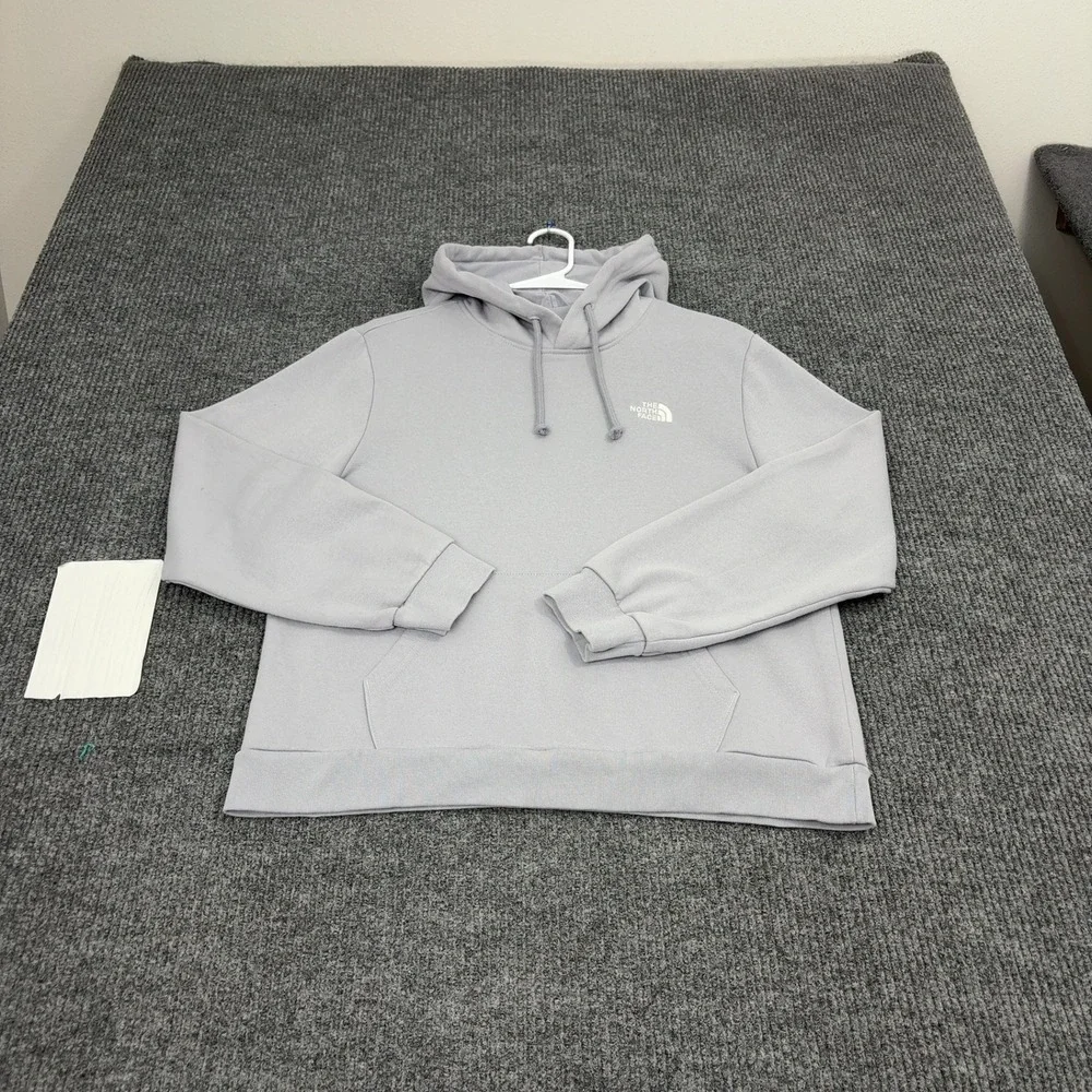 The North Face Hoodie Womens M Grey Cotton Polyester Circular Design Casual